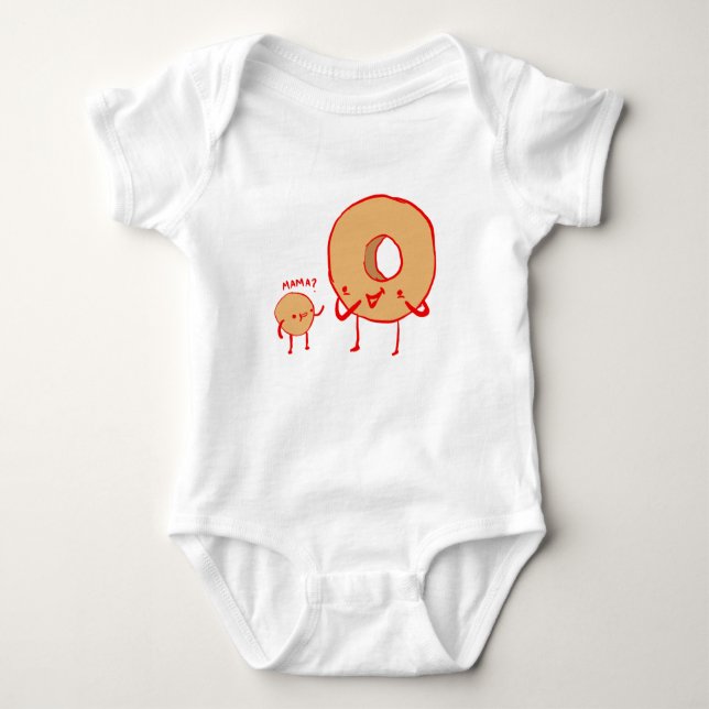 T-shirt rosquinha da mãe para bebês bonitos (Frente)