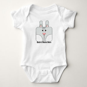 T-shirt Rosto Coelho na Cinza Personalizado