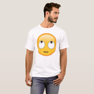 T-shirt Rosto Com Olhos Rolantes - Emoji