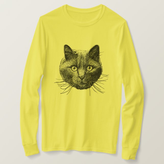 T-shirt Rosto de Gato (Frente do Design)