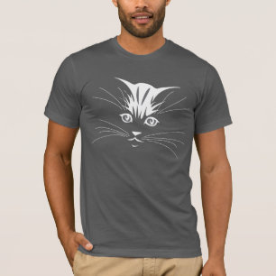 T-shirt Rosto de Gato em Branco