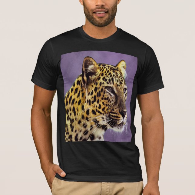 T-shirt Rosto de Leopardo (Frente)