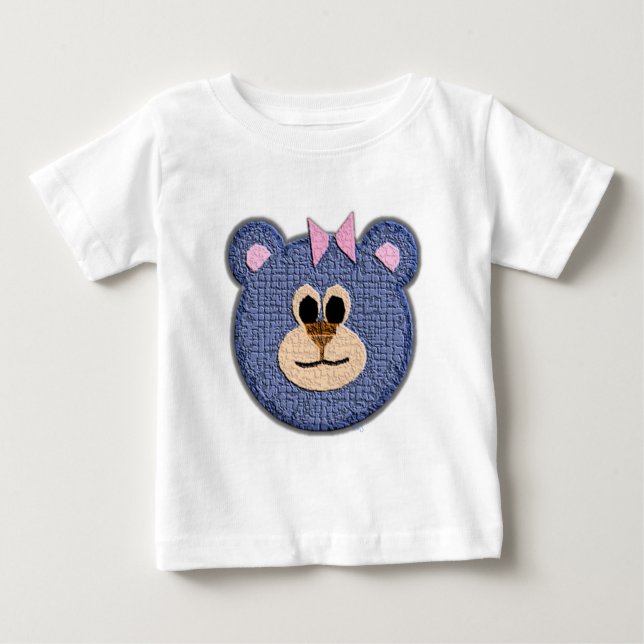 T-shirt Rosto de Urso Teddy (menina) (Frente)