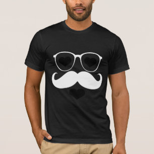 T-shirt Rosto engraçado com bigode