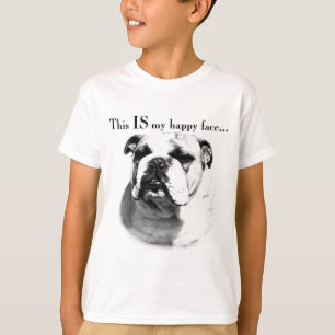 T-shirt Rosto Feliz do Buldogue