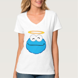 T-shirt Rosto Sorridente de Biscoito com Auréola