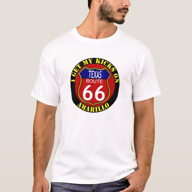 T-SHIRT ROTA 66 AMARILLO TEXAS (Frente)