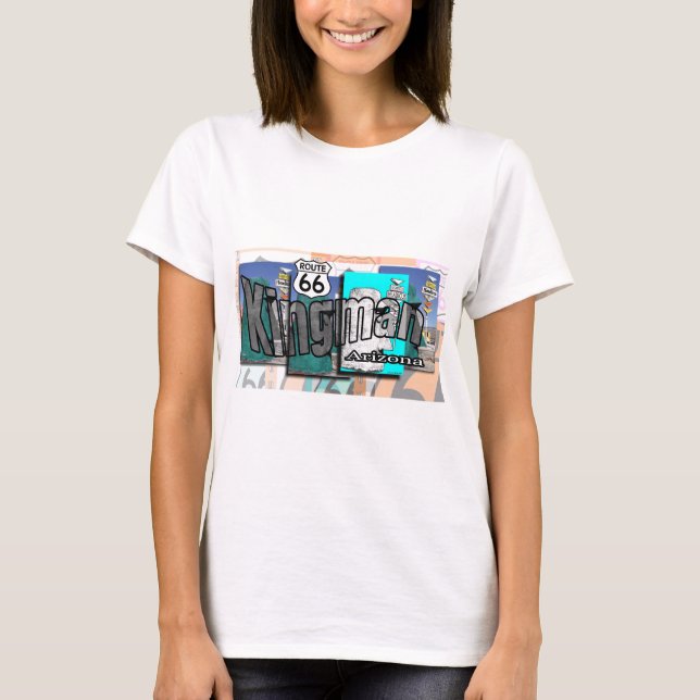T-shirt Rota 66 da arizona de Kingman (Frente)