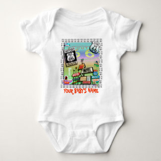 T-shirt ROTA 66 - O CREEPER do BEBÊ da estrada da mãe