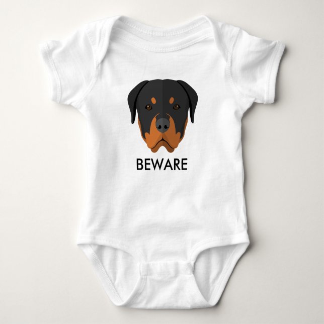 T-shirt Rottweiler Beware (Frente)