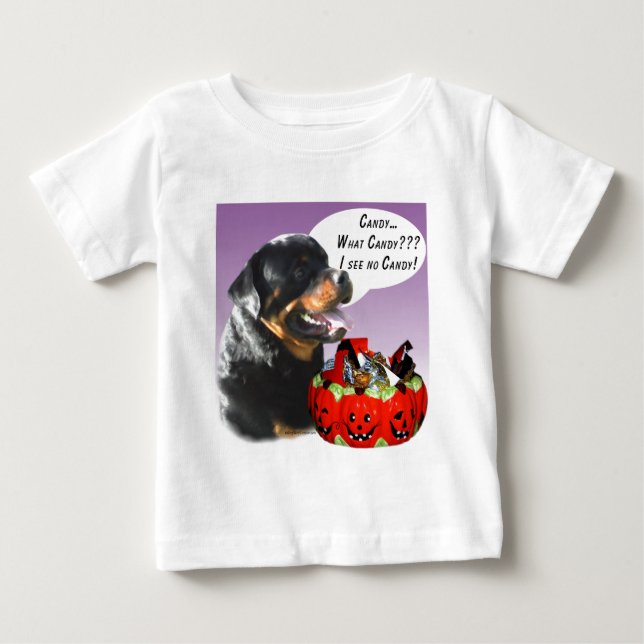 T-shirt Rottweiler Halloween Candy (Frente)