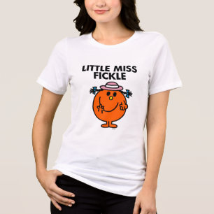 T-shirt Rotulação preta pequena da senhorita Inconstante