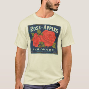 T-shirt Rótulo de taxa de transmissão da Rosa Marca
