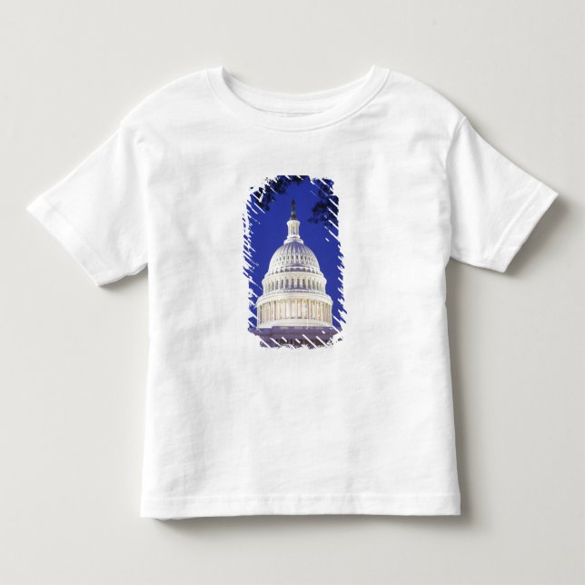 T-shirt Rotunda do Capitólio dos EUA à noite, Washington (Frente)
