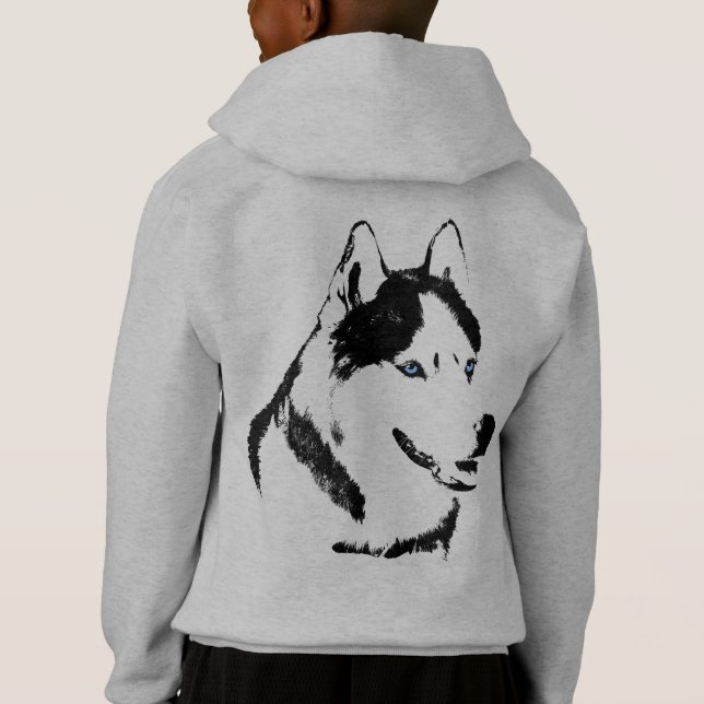 T-shirt Rouco Hoodie Kid's Wolf Dog Puppy Sweatshirt (Verso)