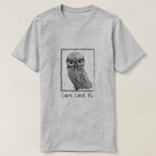 T-shirt Roupa Burrowing coral da coruja do cabo