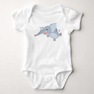 T-shirt Roupa de Bebê Elefante de Cartoon Flutuante