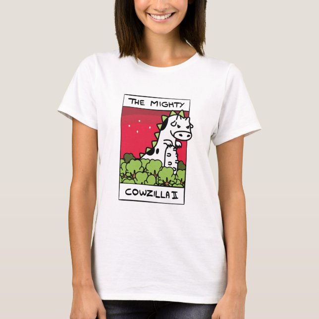 T-shirt Roupa de Cowzilla da evolução da vaca (Frente)