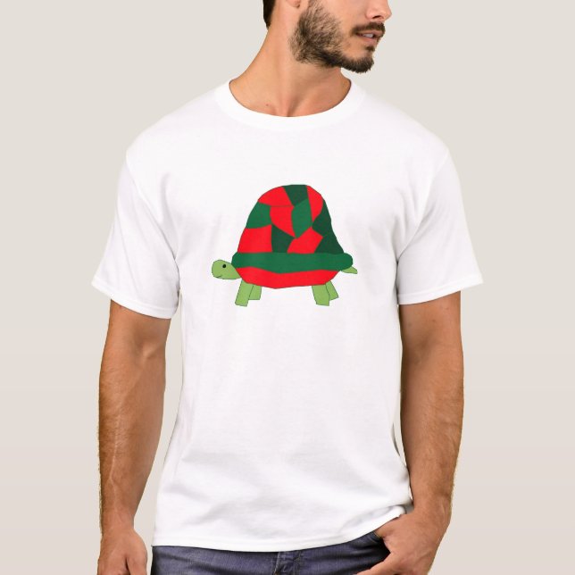 T-shirt Roupa de Tartaruga de Natal (Frente)