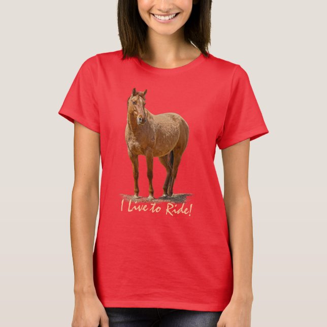T-shirt Roupa do Designer de Equinos de Cavalos (Frente)