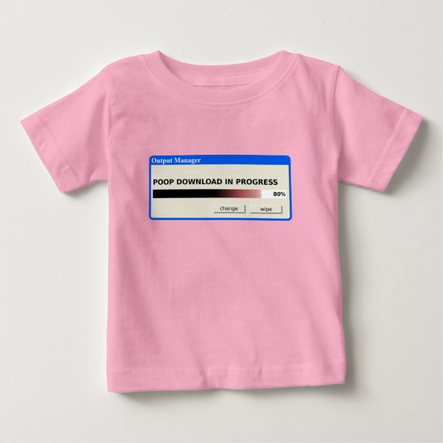 T-shirt Roupa engraçada para bebê com desenho de cocô cain (Frente)