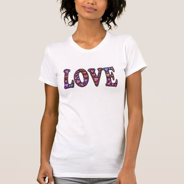 T-Shirt Roupa Fine Jersey de amor/mulher (Frente)