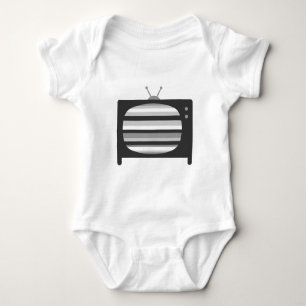 T-shirt Roupa retro do bebê da tevê