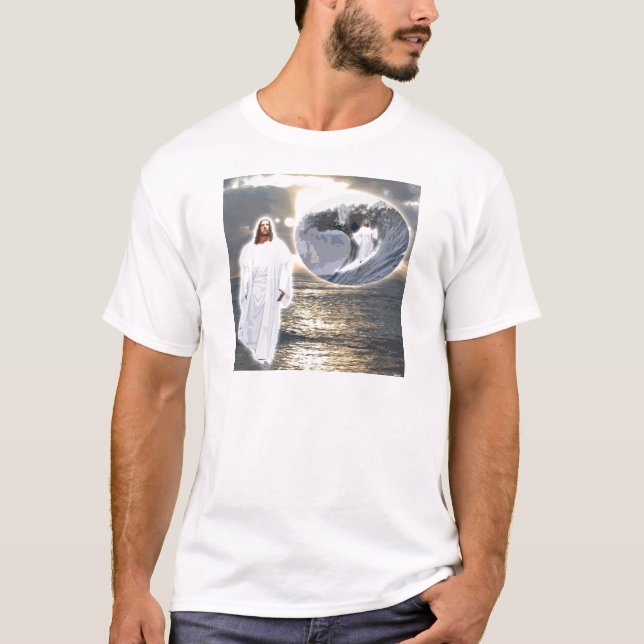 T-shirt Roupa surfando de Jesus (Frente)