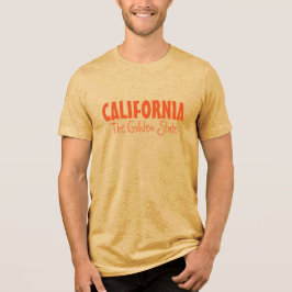 T-shirt roupas com texto personalizado CALIFÓRNIA