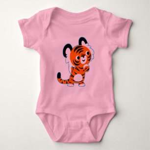 T-shirt Roupas de Bebê de Tigre de Desenho Animado Fofinho