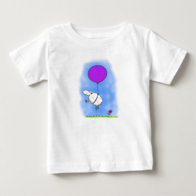 T-shirt Roupas de bebê e de criança com ovelha fofa (Frente)