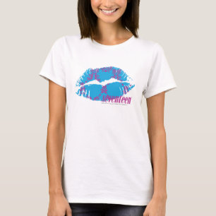 T-shirt Roxo-Aqua do damasco