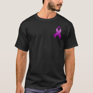 T-shirt roxo da fita do bolso da consciência