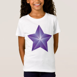 T-shirt roxo das meninas da estrela