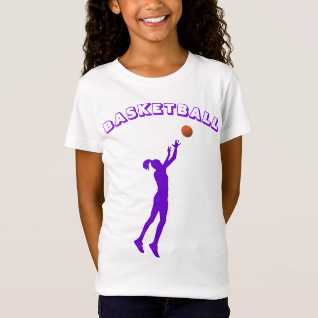 T-Shirt Roxo de Basquete (Frente)