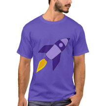 T-shirt roxo de Rocket retro