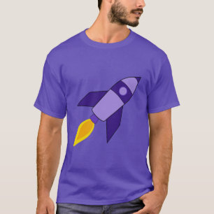 T-shirt roxo de Rocket retro