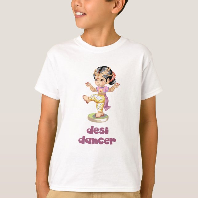 T-shirt Roxo do dançarino de Desi (Frente)