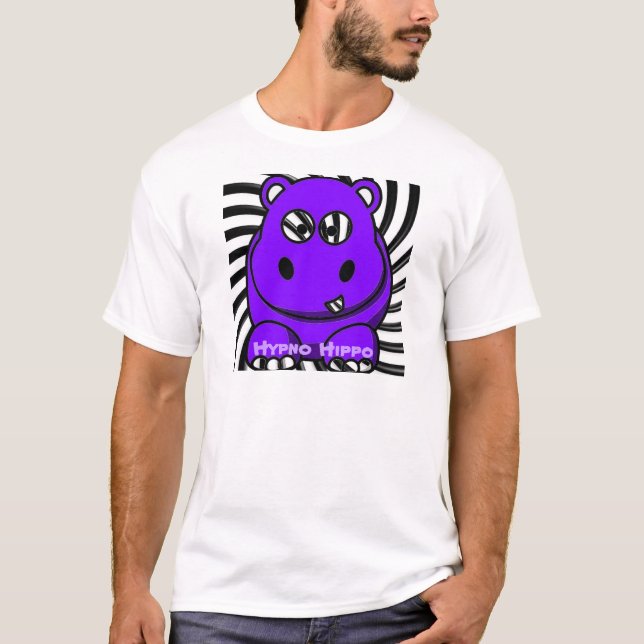 T-shirt Roxo do hipopótamo de Hypno (Frente)
