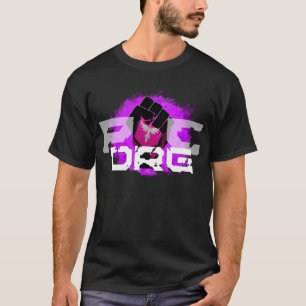 T-shirt roxo do logotipo: Homens pretos
