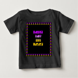 T-shirt Roxo e Amarelo Hakuna Matata Bebês Oferece um