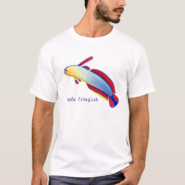T-shirt roxo elegante de Firefish (Frente)