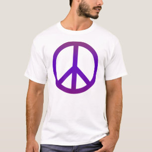 T-shirt Roxo escuro do símbolo de paz
