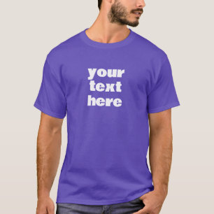 T-Shirt Roxo Personalizado - Crie O Seu Próprio Te