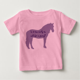 T-shirt Roxo quer pônei