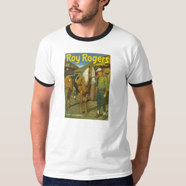 T-shirt ROY ROGERS & seu disparador 1951 do cavalo (Frente)