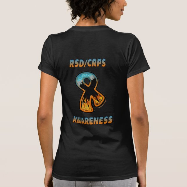 T-shirt RSD/CRPS SENSIBILIZAÇÃO Fogos e geleiras (Verso)