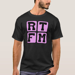 T-shirt RTFM Leia o #$%%^ Manual Acrônimo de gíria da Inte