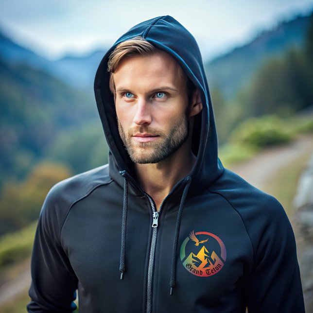 T-Shirt Rtro Grand Teton Hike Sunset (Criador carregado)