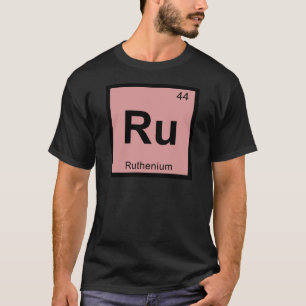 T-shirt Ru - Símbolo da Tabela Periódica Química do Rutêni